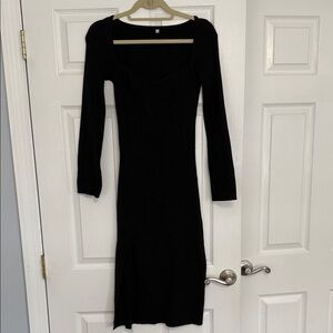 Elegant Black Long Sleeve Dress